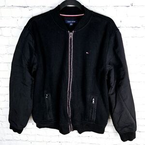 TOMMY HILFIGER | nylon sleeve full zip bomber style jacket